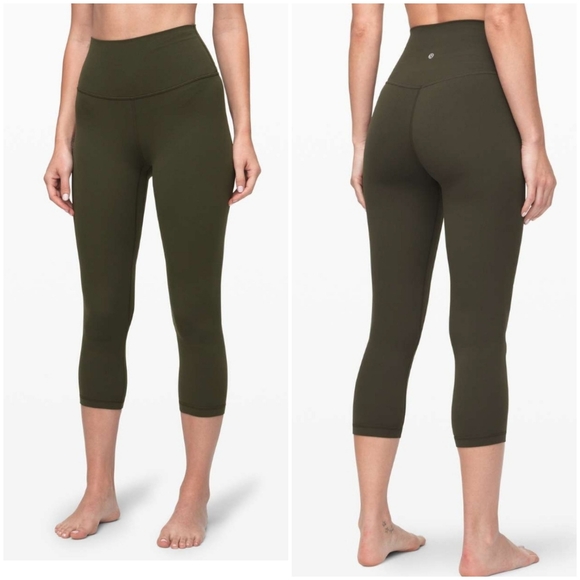 lululemon athletica Pants - Lululemon Align Crop Leggings 21" Dark Olive